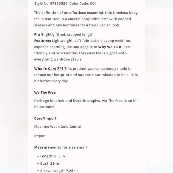 Bundle of 2- Free People Be my Baby Tee Shirt - white - Picture 5 of 10